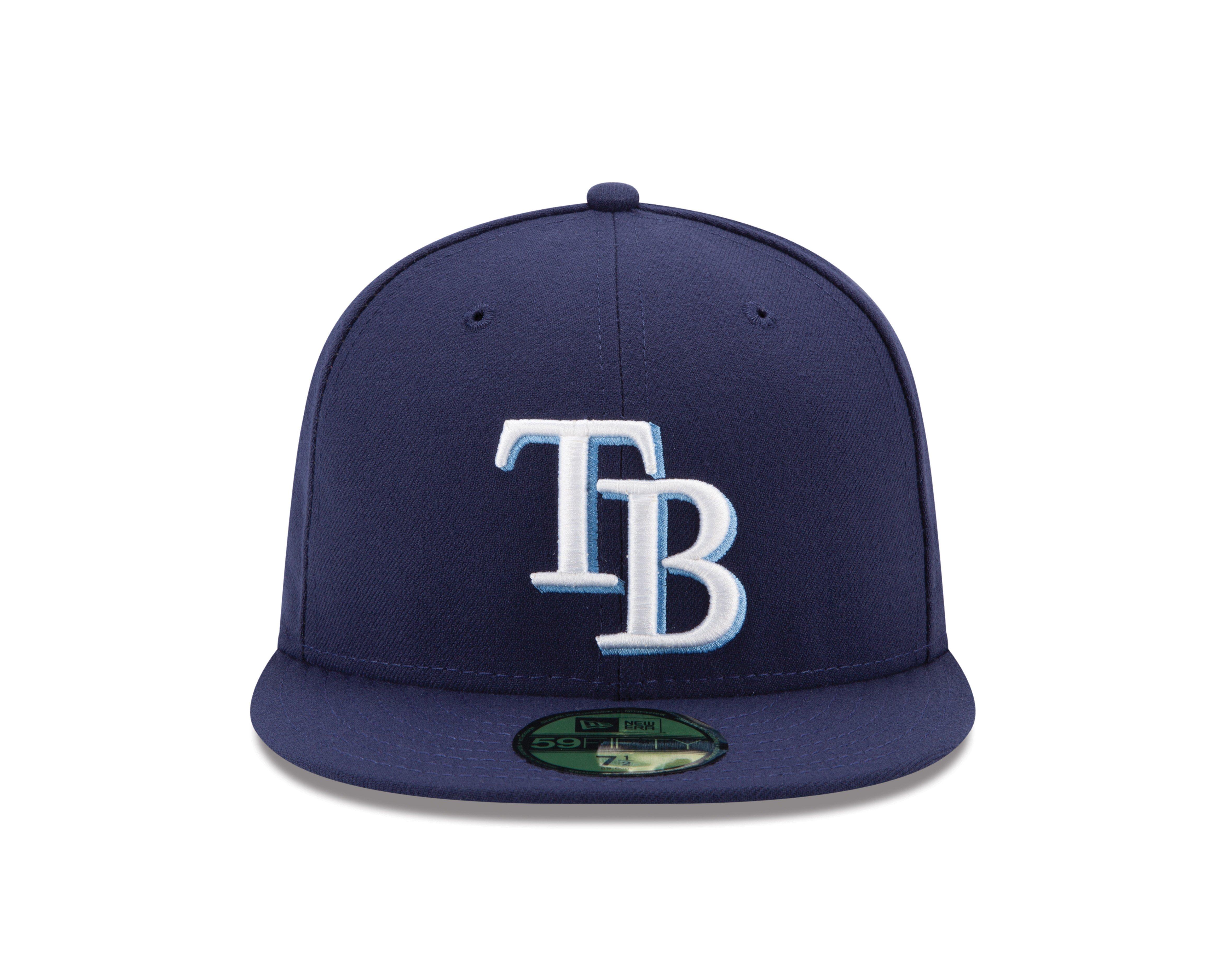 New Era Tampa Bay Rays 59Fifty Game Fitted Hat - Blue - NAVY